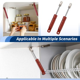 ARISELIFT 4 Inch 10Ib/45N/5kg Gas Springs, 4" Gas Struts Hydraulic Lift Support Cabinet Lid Toolbox, 2 Pcs, Red