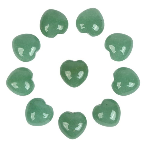 Justinstones Natural Green Aventurine Gemstone Healing Crystal 0.8" Mini Puffy