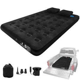 Umbrauto Air Mattress for 5.5-6.5 ft Short Bed Full-Size Trucks, Pickup Truck Airbed Mattress with Wireless Rechargeable Pump for Outdoor Travel