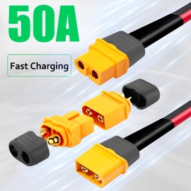 Magiktech XT60 Extension Cable 12FT with Male and Female Connectors XT60 Adapters Cable for Power Station and Rechargeable Batteries (12AWG 12FT)