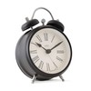 Acctim Shefford Analogue Faux Double Bell Small Alarm Clock (Black)