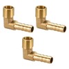 sourcing map Brass Barb Hose Fitting, 90 Degree Elbow 8mm