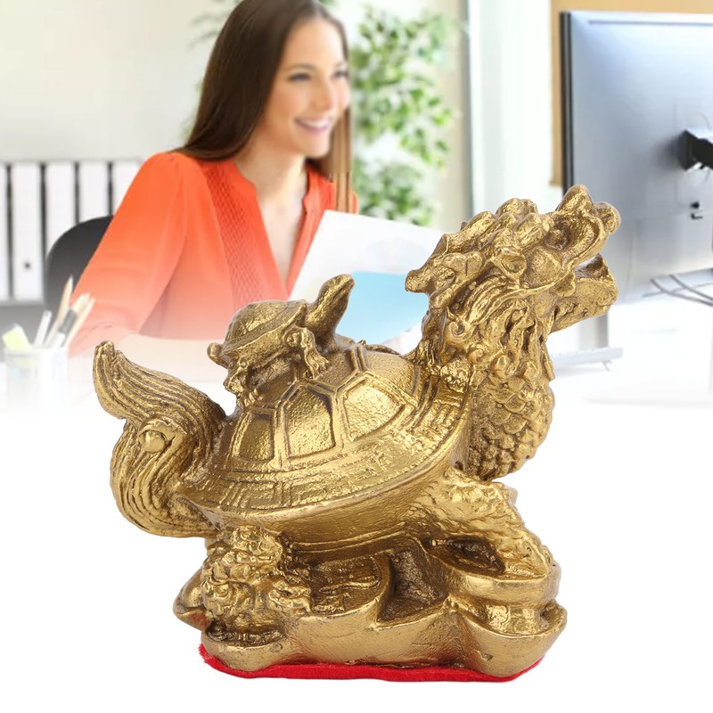 Feng Shui Decoration Dragon Tortoise Feng Shui Copper Casting Craft