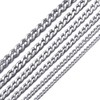 Masada Men's stainless steel necklace from fine to solid wide