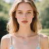CRMAD Celtic Necklace for Women Trinity Knot Scottish Thistle Pendant