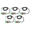 5 Pcs Proximity Sensor 2 Wire Normally Open 10mm Detecting