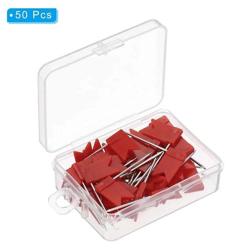 PATIKIL Flag Map Push Pins, 50 Pcs 1 Inch Travel