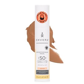 ENVERA | Protector Solar Con Color Oil Control Medium SPF 50+ | Bloqueador Solar Facial Con Color Piel Grasa | Protector Solar Facial Oil Control Acab