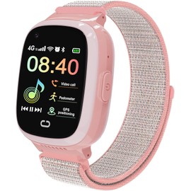 PTHTECHUS 4G Reloj Inteligente teléfono para niños y niñas,1.54“HD Toque Smart Watch con localizador GPS WiFi Video Llamada música cámara de Dos vías SOS Video Bluetooth Reloj Regalo para 4-14 años