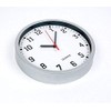 PRISTINE ENTERPRISE LARGE STYLISH MODERN WALL CLOCK with Silver Frame