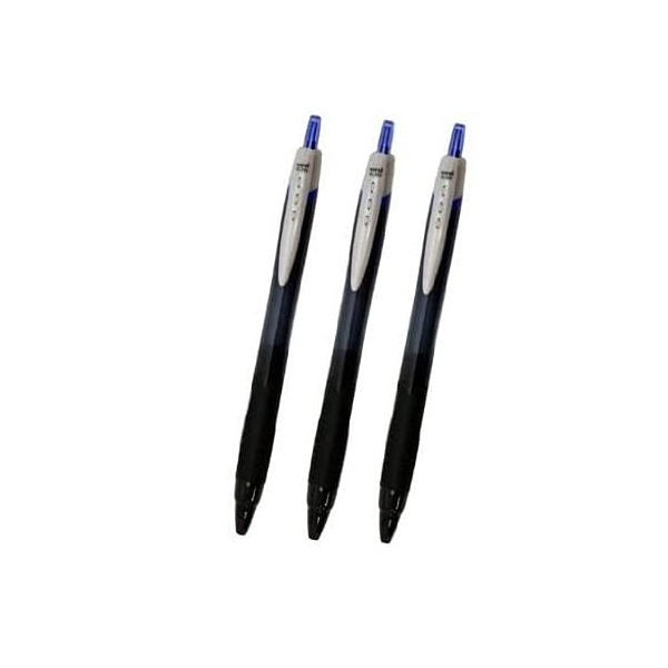 uni-ball Jetstream Extra Fine & Micro Point Click Retractable Roller Ball Pens,-Rubber Grip Type -0.38mm-Blue Ink Value Set of 3