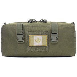 IronSeals Tactical Molle Backpack Increment Pouch Duffle Bag Backpack Attachment Pocket with Shoulder Strap and Flag Patch