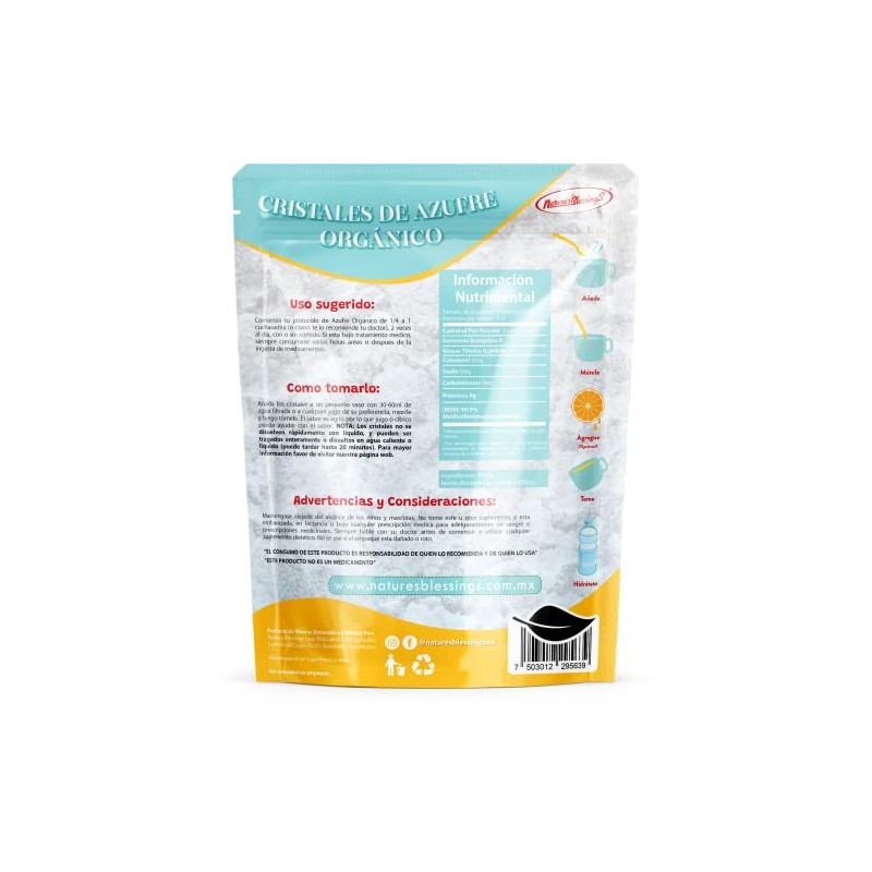 Nature's Blessings MSM Azufre Orgánico 250g
