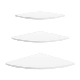 Fydun Schwimmende Regale, 3 Stücke Schwimmende Eckregal Wand Lagerregal Bücherregale Ecke Wandregale Wohnmöbel Büro Decor (Weiß)