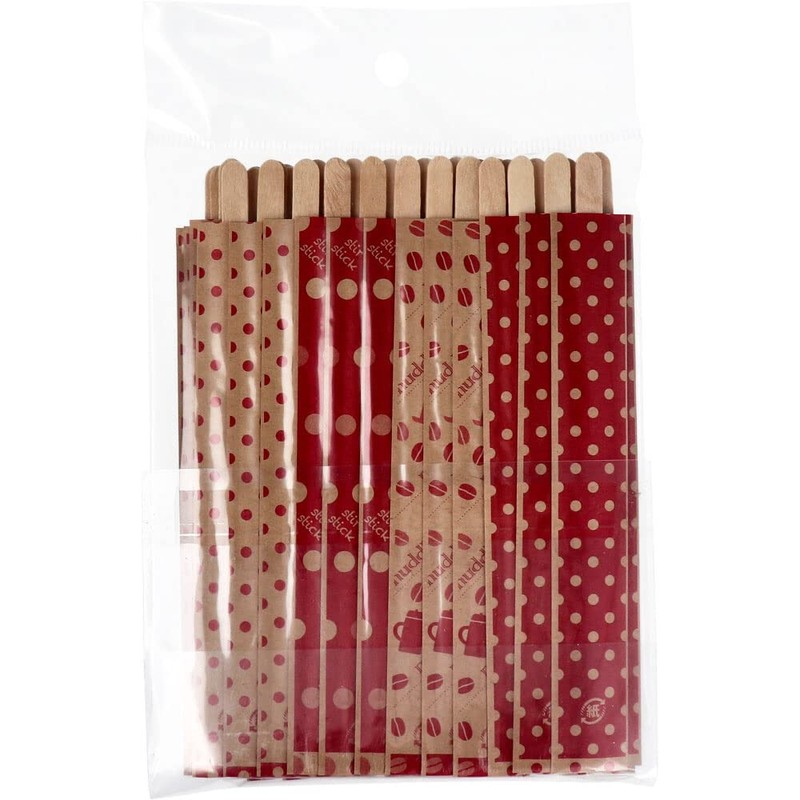 Wooden Muddler Regular 4 Types x 12 Pieces, 48 Pieces