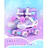 SULIFEEL Rainbow Tie-Dye Adjustable Roller Skates for Girls Kids Ages
