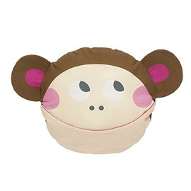 Julica Design Cuddly Cushion for Children, Animal, Decorative Cushion for Children's Room, Cuddly Cushion with Pocket in Mouth (Monkey)
