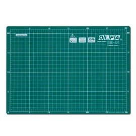 Olfa 30cm X 21cm Cutting Mat - Premium Double Sided Cutting Mat - Self Healing & Eco Friendly - Multipurpose Mat for Fabric, Sewing, Quilting, and Crafts, Green, CM-A4-RC