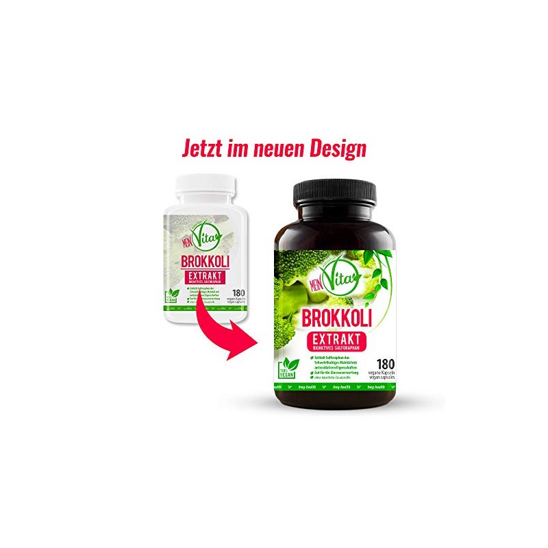 Mein Vita Broccoli Extract 1000 mg (Daily Serving – Hochdosiert – 100% Vegan Capsules – Pack of