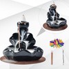 Backflow Incense Burner Waterfall Ceramic Waterfall Incense Cone with 10