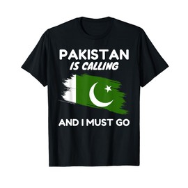 Vintage Pakistan Is Calling I Must Go Pakistan Flag T-Shirt
