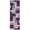L'Baiet Verena Purple Grey Graphic Geometric Color Block Mid-Century Modern