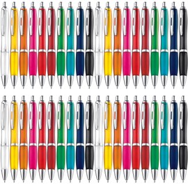 ZENSCRIBE® Ergonomic Ballpoint Pen, Pack of 50, Premium Ballpoint Pen Set, High Quality, Non-Slip Ballpoint Pen for Easy and Soft Writing, Blue Writing Ballpoint Pen, Colourful