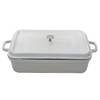 G.E.T. Energy-Efficient Roasting Pan, Cast Aluminum, Rectangular, 7.5 Quart, White