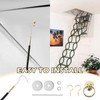 2 Set 63 Inch Attic Pull Down Hook Attic Ladder