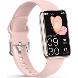 Slim Fitness Tracker with Heart Rate, Blood Pressure, Blood Oxygen and Sleep Monitor, IP68 Waterproof Activity Tracker and Smart Watches for Women Men with 20 Sports Modes, Step Counter, Pedometer