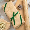 Flyhill Kraft Christmas Wrapping Paper Roll-17 Inch X 32.8 Feet-46.8sqft-Metallic