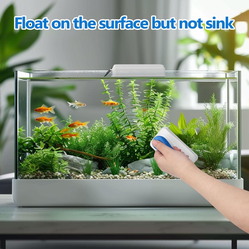 AQQA Aquarium Magnet Glass Cleaner,Dolphin Series-Fish Tank Algae Scraper Brush