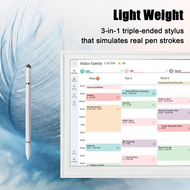 Stylus Pen for Skylight Calendar 15 Inch - 3-in-1 Tri-Tip