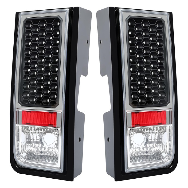 HECASA Pair Tail Lights Compatible with 2003-2009 Hummer H2 Taillights