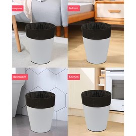 Feisco 2 Gallon Strong Black Trash bag Garbage Bag Bin Liner,150 Counts for Home,Office,Car