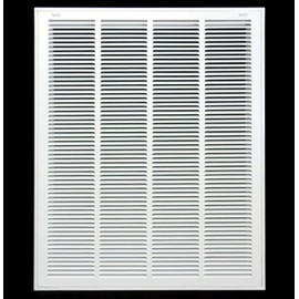 26" X 28" Steel Return Air Filter Grille for 1" Filter - Easy Plastic Tabs for Removable Face/Door - HVAC Duct Cover - Flat Stamped Face -White [Outer Dimensions: 27.75w X 29.75h]