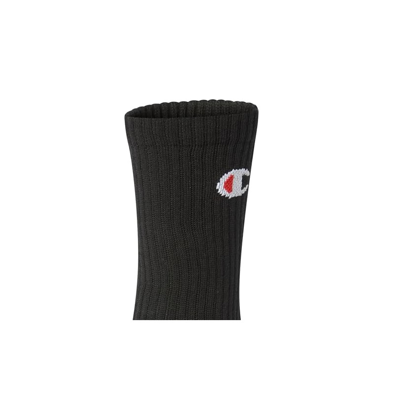 Champion Core 6PP Crew Calzini Sportivi, Unisex - Adulto, Nero,