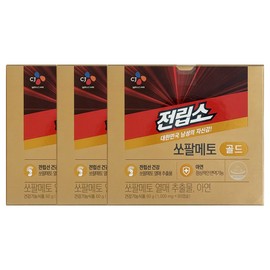CJ Well Care Jeonlipso Saw Palmetto Gold 1000mg x 60 capsules (3) / 전립소 쏘팔메토 골드 1000mg x 60캡슐 3개