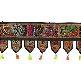 Mango Gifts Decorative 78" Patchwork Window Door Valance Topper Wall Hanging Tapestry