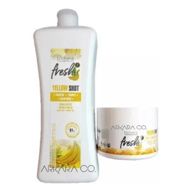 Salerm Biokera Yellow Shot Shampoo 1lt  Mascarilla 250ml                                                                                              