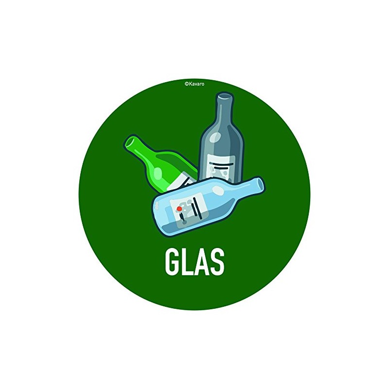 Sticker Waste Separation Set of 5 Scratch and Weatherproof