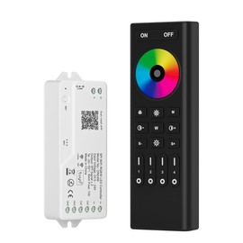 SEZO 2.4G WiFi SPI RGBW Controller DR04W & RC03RF RF Remote Kit Tuya APP/Smart Life/Google Home/Alexa Control Support SMD/COB WS2814 IC SK6812 etc Addressable RGBW LED Strip STA Mode