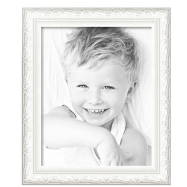 ArtToFrames 16x20 Inch Silver Picture Frame, This 2.69 Inch Custom Wood Poster Frame is Majestic White - Comes with Foam Backing 3/16 inch and Regular Acrylic (FBPL5198-16x20)