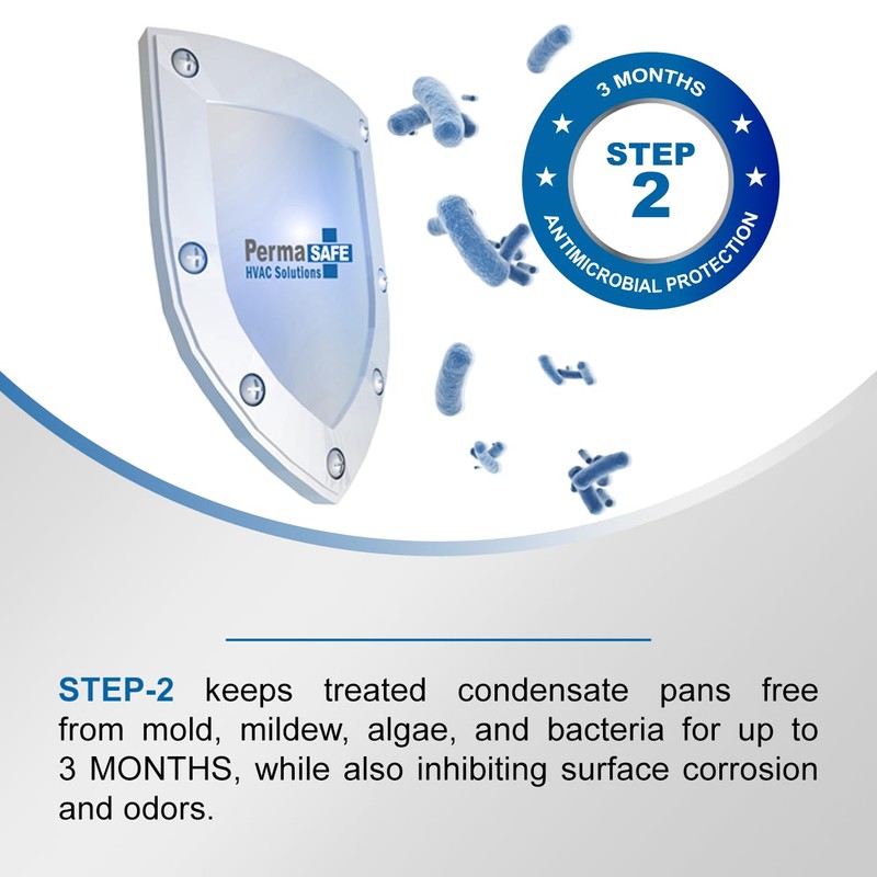 PermaSafe HVAC Solutions, Condensate Pan Cleaner & Shield Kit, HD