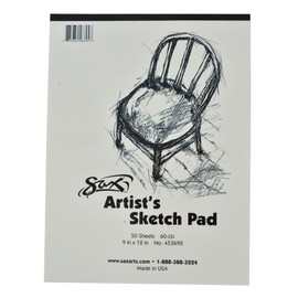 Sax Artists Sketch Pad - 9 x 12 inches - 50 Sheets per Pad, 60lbs - White - 453692
