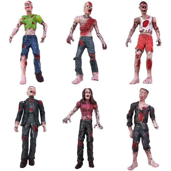 HAPTIME Zombie Action Figures, Terror Zombie Toys 3.75 inch, Detailed Walking Dead Corpse, Dolls Suitable for Decorating Rooms, Desk, Bookshelf, Cake Topper, As Gifts for Zombie Lovers to Collect