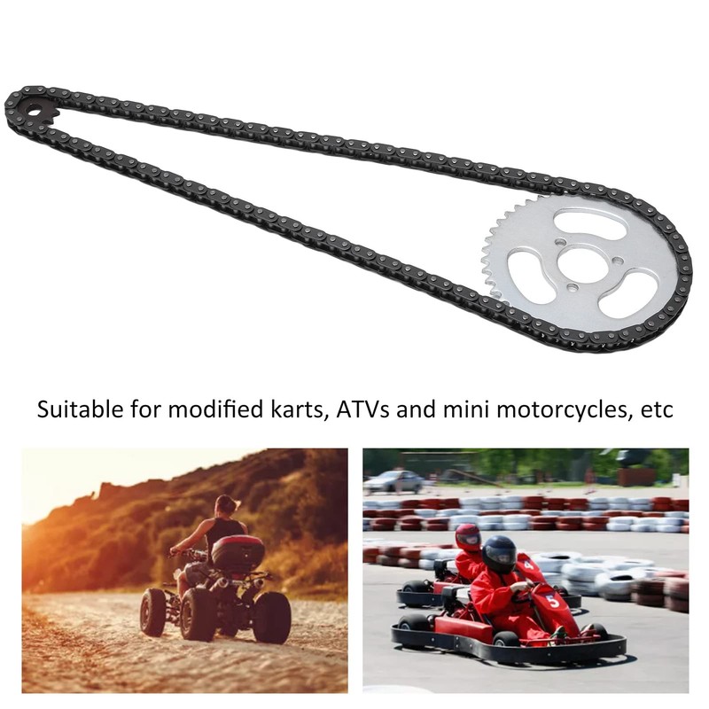 T8F Front and Rear Sprocket Chain,Steel Motor Chain Sprocket Set