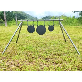 FULLBOW AR500 Steel Target Hangers and Gong Targets Combo Pack, Gong Target Hanging Kit, DIY Target Kit for 1 Inch OD EMT Conduit, Sold Separately