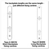Hoppe White 'Birmingham' Pair Handle 92PZ or 92mm Sprung Lever