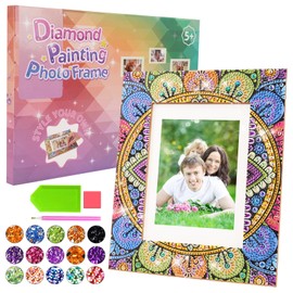 6 7 8 9 10 11 12 Year Old Girl Gifts, Arts and Crafts for Kids Age 5-12 Adult Diamond Painting Art Set DIY Photo Frame Mosaic Kits for Children Girls Birthday Presents Toys Craft Kits for Kids Age5+